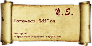 Moravecz Sára névjegykártya